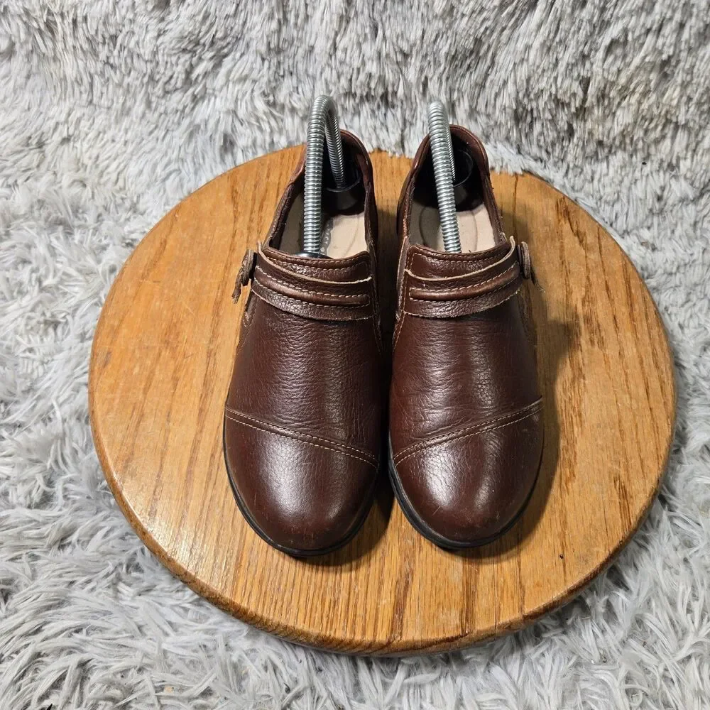 Clarks Shootie Shoe Brown Cheyn Madi Loafers Size 7.5 Boho Brown Leather Pull On